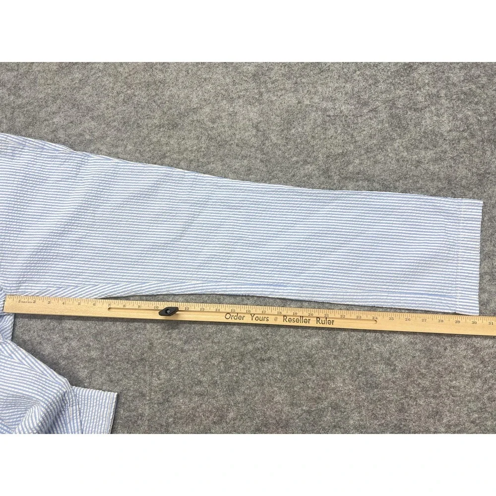 Vineyard Vines Slim Fit Breaker Pants Mens 30x32 Blue Stripe Preppy Seersucker